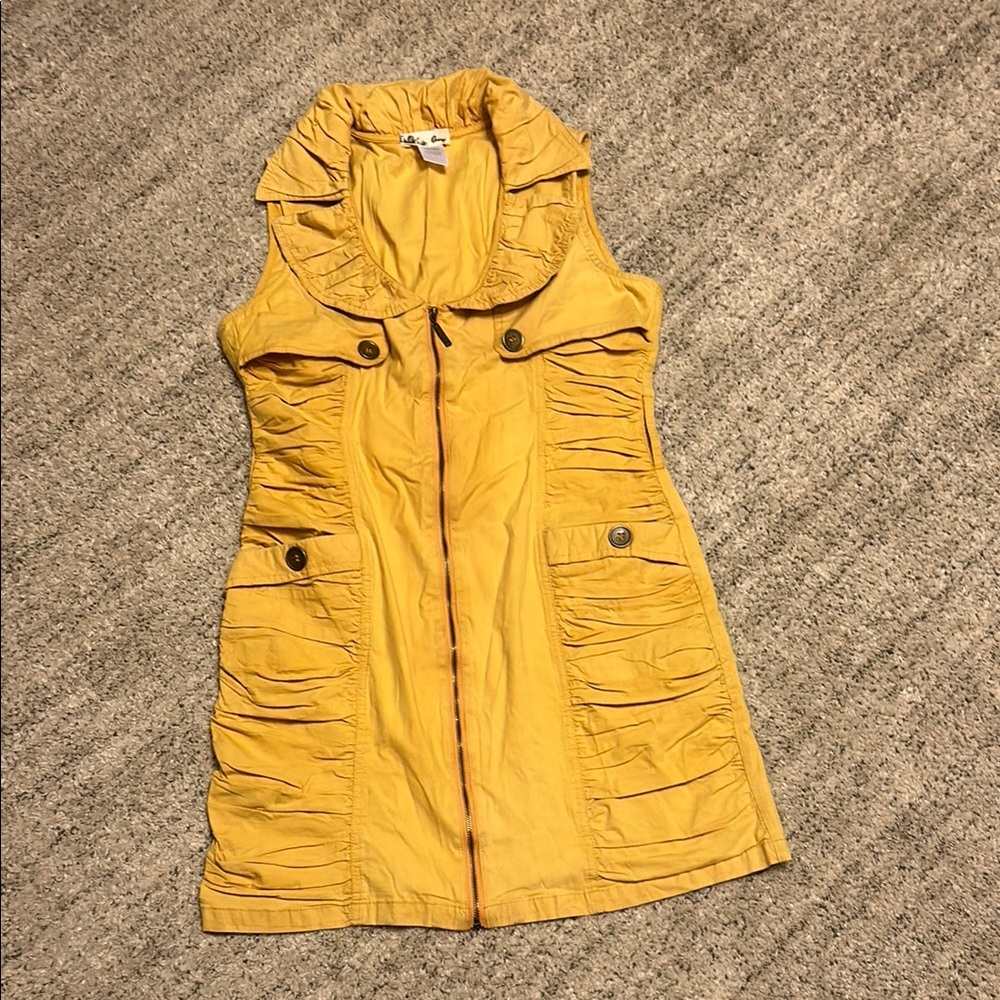 Orange brand mustard color dress small/medium